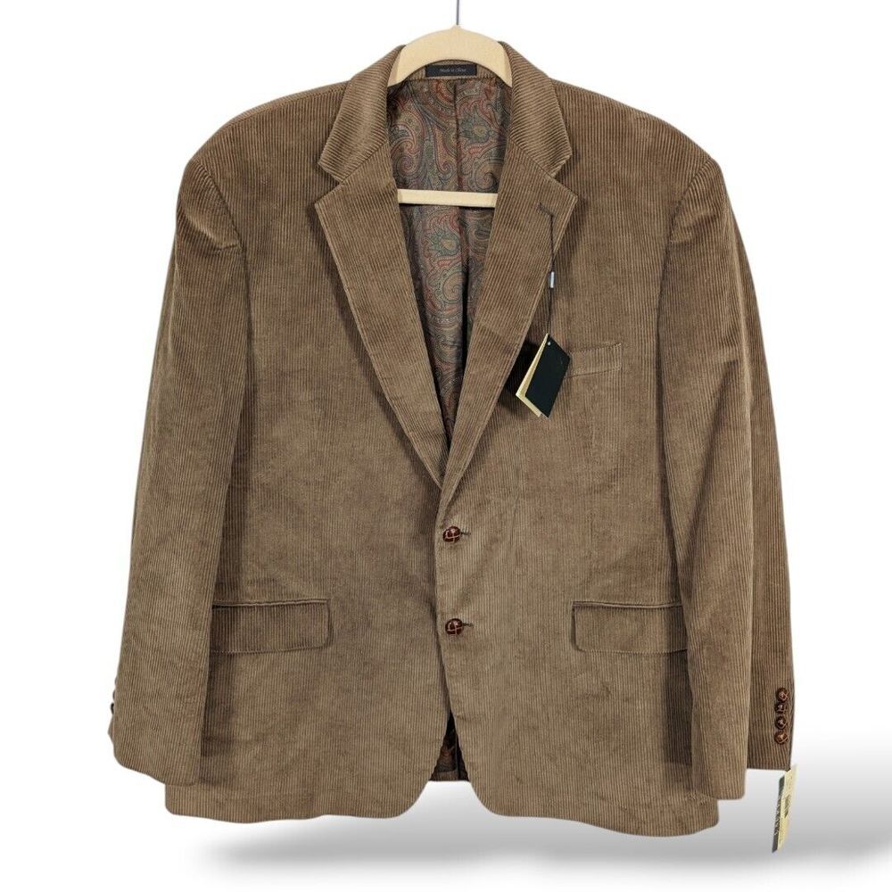 NWT Ralph Lauren Jacket Mens 50R Brown Corduroy Blazer Sport Coat Preppy